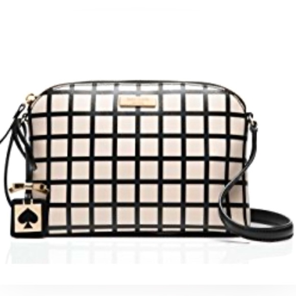 KATE SPADE ♠️ New York "Hanna" BRIGHTWATER DRIVE BI-COLOR PAID CROSSBODY BAG EUC - Picture 1 of 17